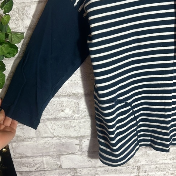 American Living Pullover Women’s Size M Drawstring Funnel Neck 3/4 Length Sleeve - Picture 2 of 7